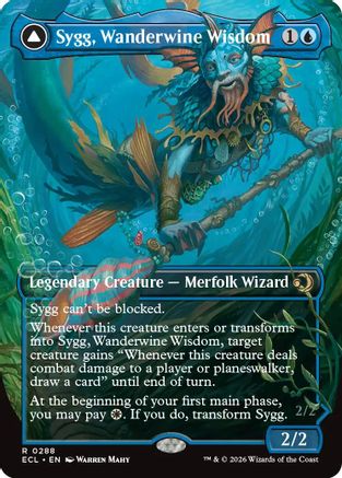Image of Sygg, Wanderwine Wisdom (Borderless) (ECL-288) - Lorwyn Eclipsed Foil