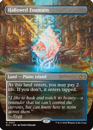 Image of Hallowed Fountain (Borderless) (ECL-347) - Lorwyn Eclipsed