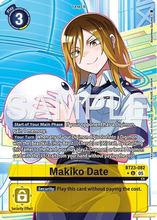 Image of Makiko Date (Alternate Art) (BT23-082) - Hackers' Slumber Foil