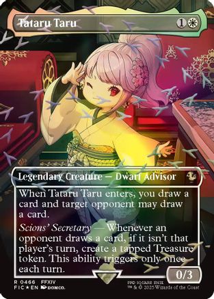 Image of Tataru Taru (Borderless) (Chocobo Track Foil) (FIC-466) - Commander: FINAL FANTASY Foil