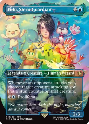 Image of Lulu, Stern Guardian (Borderless) (Chocobo Track Foil) (FIC-467) - Commander: FINAL FANTASY Foil