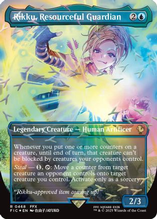 Image of Rikku, Resourceful Guardian (Borderless) (Chocobo Track Foil) (FIC-468) - Commander: FINAL FANTASY Foil