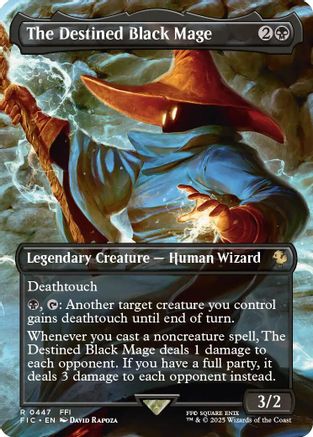 Image of The Destined Black Mage (Borderless) (FIC-447) - Commander: FINAL FANTASY