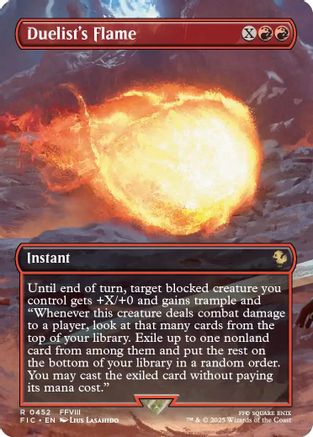 Image of Duelist's Flame (Borderless) (FIC-452) - Commander: FINAL FANTASY