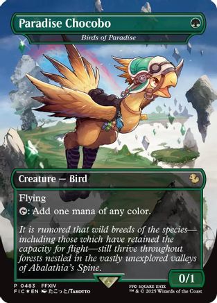 Image of Paradise Chocobo - Birds of Paradise (Borderless) (FIC-483) - Commander: FINAL FANTASY Foil