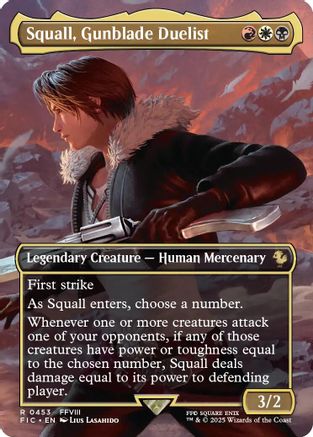 Image of Squall, Gunblade Duelist (Borderless) (FIC-453) - Commander: FINAL FANTASY