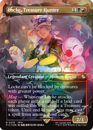 Image of Locke, Treasure Hunter (Borderless) (Chocobo Track Foil) (FIC-475) - Commander: FINAL FANTASY Foil