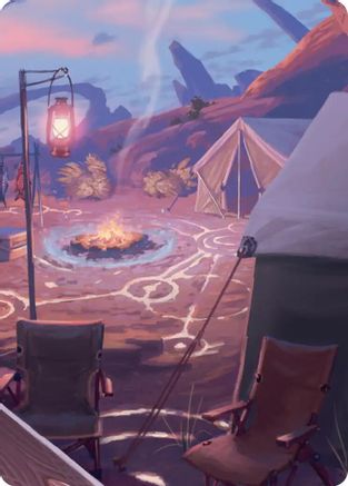 Image of Chocobo Camp Scene Art Card (ASFIN-021) - Art Series: FINAL FANTASY