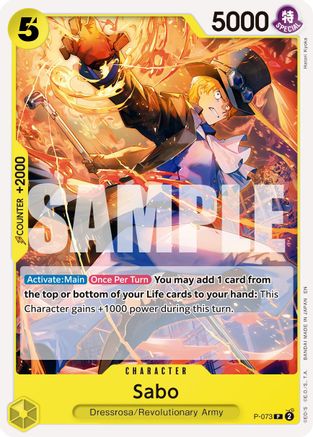 Image of Sabo - P-073 (Pirate Foil) (P-073) - Premium Booster -The Best- Vol. 2 Foil
