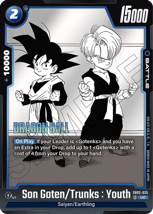Image of Son Goten/Trunks : Youth (SB02-025) - Manga Booster 02 Holofoil