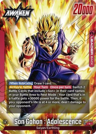 Image of Son Gohan : Adolescence - FB08-001 (FB08-001) - Saiyans Pride