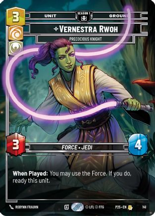 Image of Vernestra Rwoh - Precocious Knight (141) (141) - Sector and Regional Promos Season 1 Foil