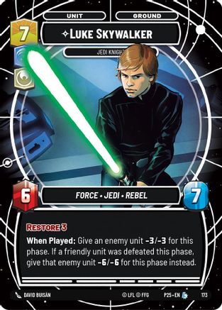 Image of Luke Skywalker - Jedi Knight (173) - Sector and Regional Promos Season 1 Foil