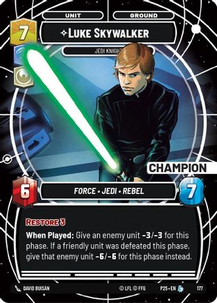 Image of Luke Skywalker - Jedi Knight (Champion) (175) - Sector and Regional Promos Season 1 Foil