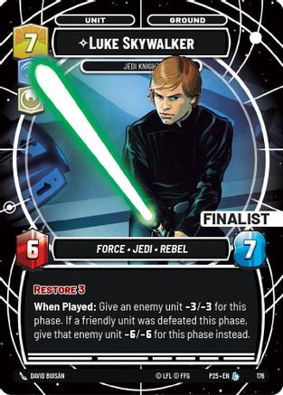Image of Luke Skywalker - Jedi Knight (Finalist) (176) - Sector and Regional Promos Season 1 Foil