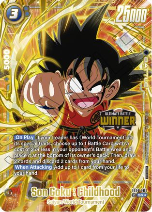 Image of Son Goku : Childhood - SB01-018 (Ultimate Battle 2025 Vol.4 Winner) (SB01-018) - Tournament and Championship Promos Holofoil