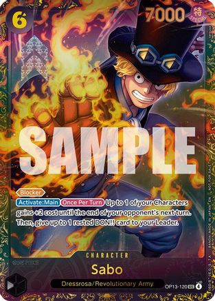 Image of Sabo (Store Treasure Cup 2025) (OP13-120) - One Piece Promotion Cards Foil