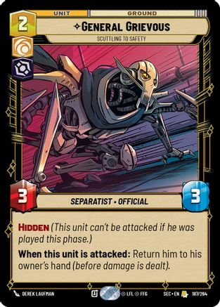Image of General Grievous - Scuttling to Safety (187/264) - Secrets of Power
