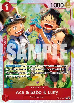 Image of Ace & Sabo & Luffy (OP13-007) - Carrying On His Will Foil