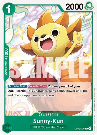 Image of Sunny-Kun (OP13-026) - Carrying On His Will