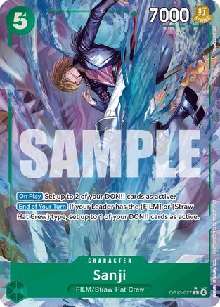 Image of Sanji (Alternate Art) (OP13-027) - Carrying On His Will Foil