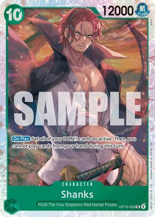 Image of Shanks (028) (OP13-028) - Carrying On His Will Foil