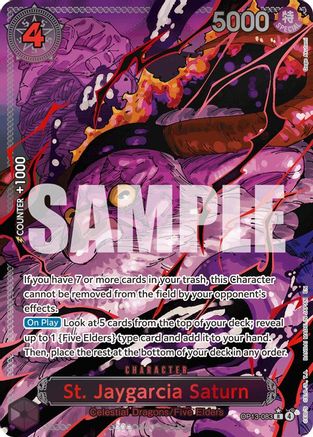 Image of St. Jaygarcia Saturn (Parallel) (OP13-083) - Carrying On His Will Foil