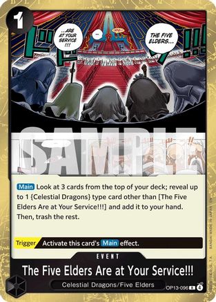 Image of The Five Elders Are at Your Service!!! (OP13-096) - Carrying On His Will Foil