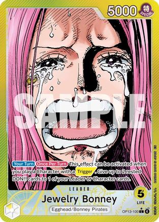 Image of Jewelry Bonney (100) (Alternate Art) (OP13-100) - Carrying On His Will Foil