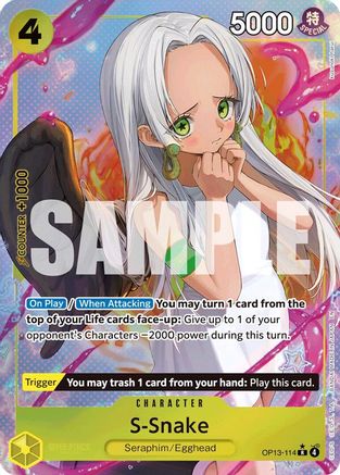 Image of S-Snake (Alternate Art) (OP13-114) - Carrying On His Will Foil