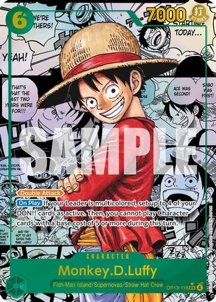 Image of Monkey.D.Luffy (118) (Manga) (OP13-118) - Carrying On His Will Foil