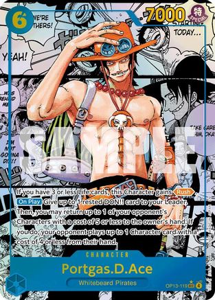 Image of Portgas.D.Ace (119) (Manga) (OP13-119) - Carrying On His Will Foil