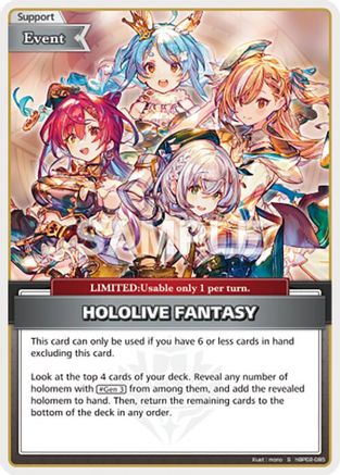 Image of HOLOLIVE FANTASY (S) (hBP02-085) - Quintet Spectrum Foil