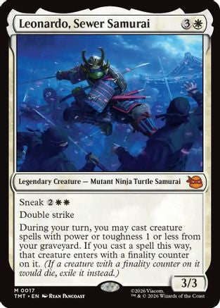 Image of Leonardo, Sewer Samurai (TMT-017) - Teenage Mutant Ninja Turtles