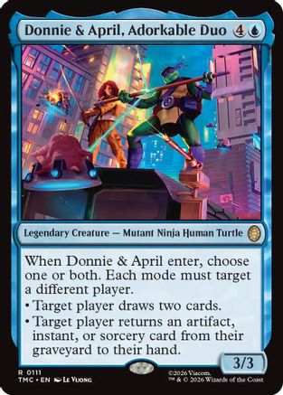Image of Donnie & April, Adorkable Duo (TMC-111) - Commander: Teenage Mutant Ninja Turtles