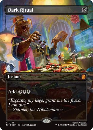 Image of Dark Ritual (Borderless) (TMC-131) - Commander: Teenage Mutant Ninja Turtles Foil