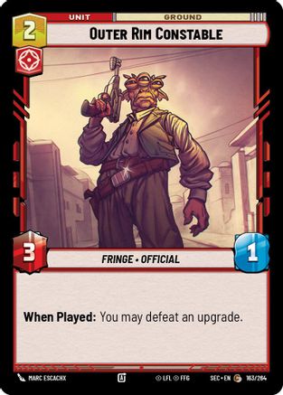 Image of Outer Rim Constable (163/264) - Secrets of Power
