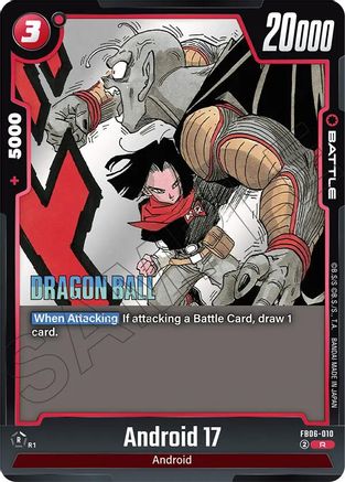 Image of Android 17 - FB06-010 (FB06-010) - Manga Booster 02 Holofoil