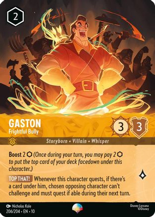 Image of Gaston - Frightful Bully (Epic) (206/204) - Whispers in the Well Holofoil