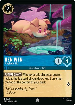 Image of Hen Wen - Prophetic Pig (138/204) - Whispers in the Well Cold Foil