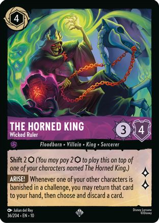 Image of The Horned King - Wicked Ruler (36/204) - Whispers in the Well Cold Foil