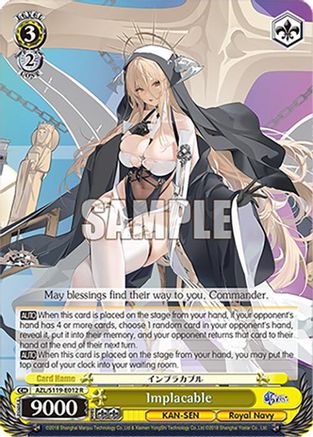 Image of Implacable (AZL/S119-E012 R) - Azur Lane Vol. 2