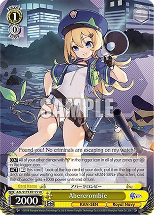 Image of Abercrombie (SR) (AZL/S119-E017S SR) - Azur Lane Vol. 2