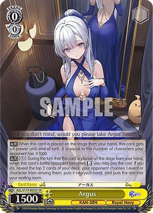 Image of Argus (SR) (AZL/S119-E022S SR) - Azur Lane Vol. 2