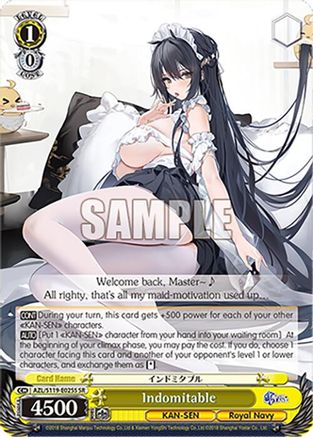 Image of Indomitable (SR) (AZL/S119-E025S SR) - Azur Lane Vol. 2