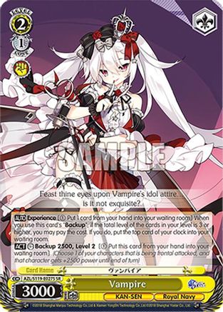 Image of Vampire (SR) (AZL/S119-E027S SR) - Azur Lane Vol. 2