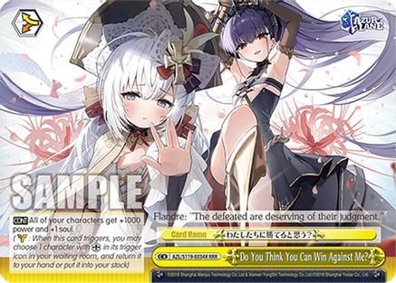 Image of Do You Think You Can Win Against Me? (RRR) (AZL/S119-E034R RRR) - Azur Lane Vol. 2