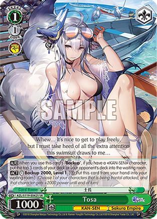 Image of Tosa (SR) (AZL/S119-E042S SR) - Azur Lane Vol. 2