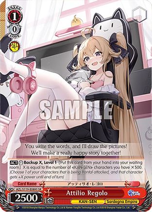 Image of Attilio Regolo (SR) (AZL/S119-E089S SR) - Azur Lane Vol. 2