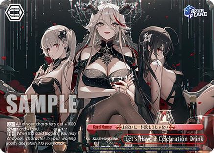 Image of Let's Have a Celebration Drink (RRR+) (AZL/S119-E094EX RRR+) - Azur Lane Vol. 2
